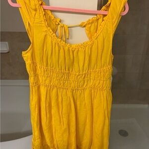 Anthropologie Yellow Sleeveless Dress
